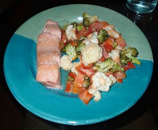 Insanity Salmon Bacon Veggies